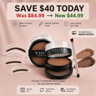 Fuller, Naturally Defined Brows in Under 5 Seconds With Viore Brow Powder